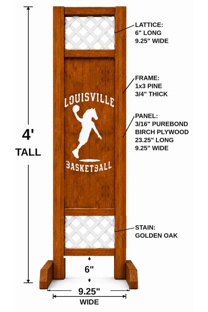Louisville basketball hobby horse jump — college spirit wooden jump, custom colors