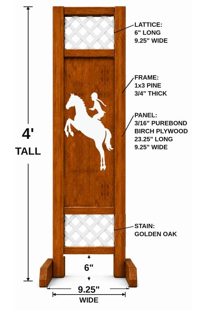 Rearing Horse & Rider hobby horse jump — custom colors, ships to Seattle, Washington