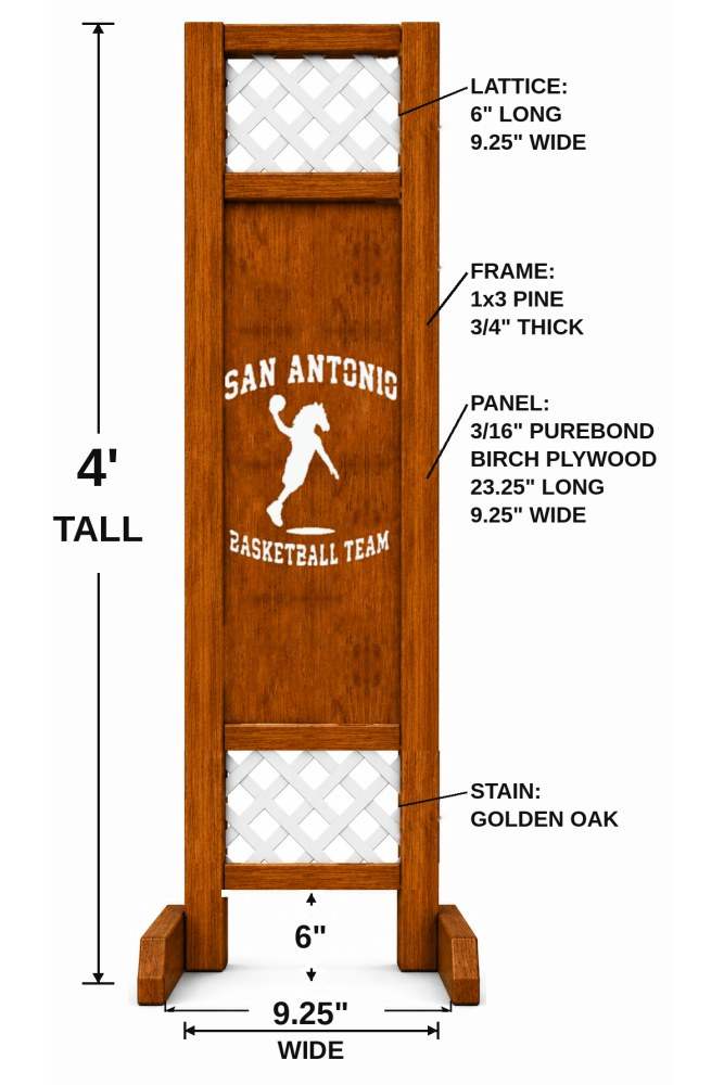 San Antonio Basketball hobby horse jump — San Antonio themed basketball wooden jump, custom colors