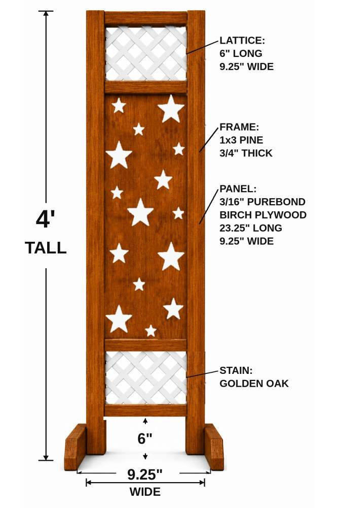 Falling stars laser-cut panel